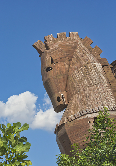 Reconstruction of the Trojan Horse in Troy, a UNESCO World Heritage Site; Troy, Canakkale Province, Turkey, Photo by Ken Welsh / Design Pics
