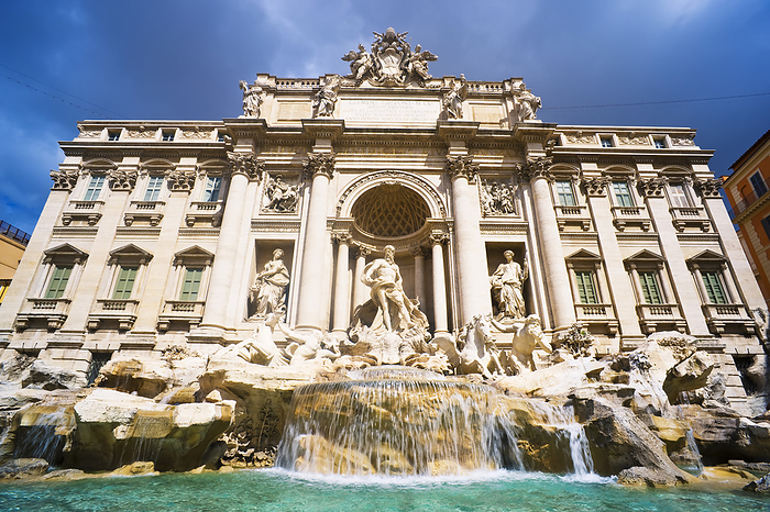 The iconic Trevi Fountain and the Palazzo Poli; Rome, Lazio, Italy, Photo by Bilderbuch / Design Pics
