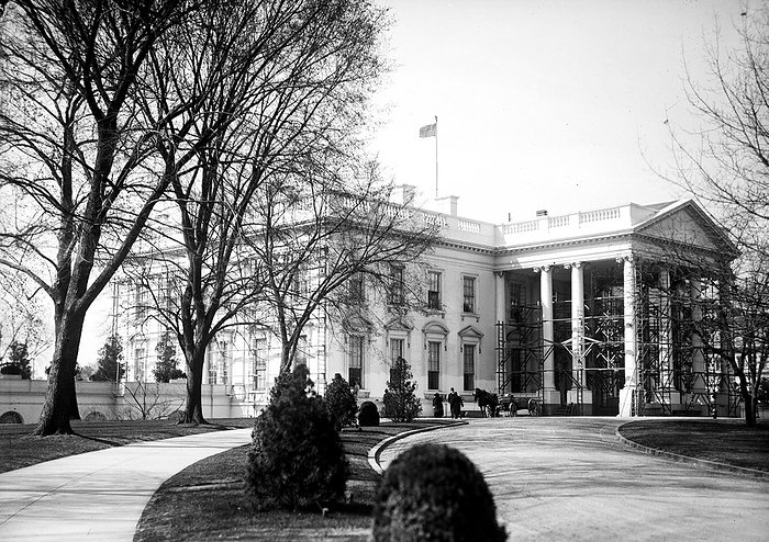 White House Scaffolding on North Portico and East Side ca. 1915 1917 White House Scaffolding on North Portico and East Side ca. 1915 1917