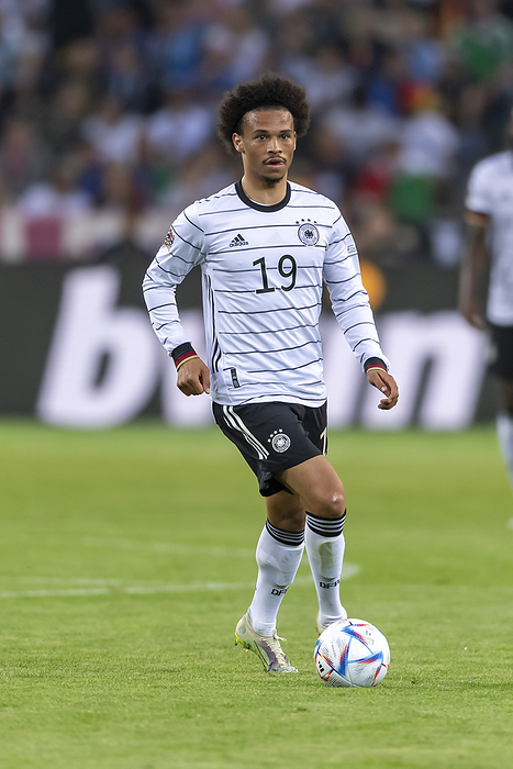 Soccer: Uefa Nations League 2022_2023 :  Germany 5 2 Italy Leroy Sane  Germany  during the Uefa  Uefa Nations League 2022_2023   match between Germany 5 2 Italy at Borussia Park Stadium on June 14, 2022 in Monchengladbach, Germany.