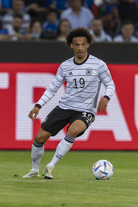 Soccer: Uefa Nations League 2022_2023 :  Germany 5 2 Italy Leroy Sane  Germany  during the Uefa  Uefa Nations League 2022_2023   match between Germany 5 2 Italy at Borussia Park Stadium on June 14, 2022 in Monchengladbach, Germany.