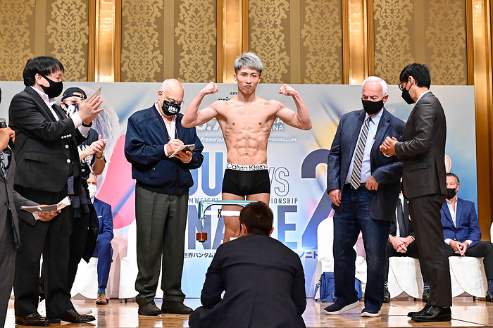 Naoya Inoue v Nonito Donaire 2 official weigh in Naoya Inoue of Japan poses during the official weigh in for the the bantamweight title unification boxing match of WBA, WBC and IBF in Yokohama, Kanagawa, Japan, on June 6, 2022.  Photo by Hiroaki Finito Yamaguchi AFLO 