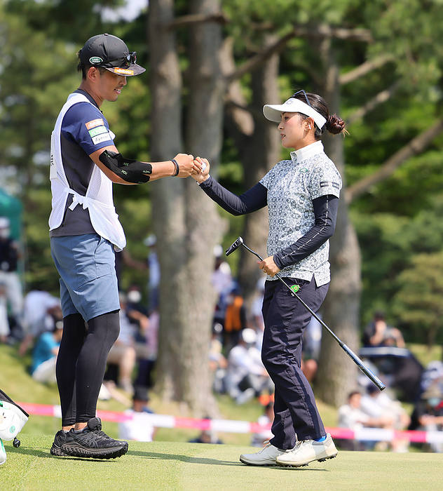 2022 Shiseido Ladies Open, Day 3 Shiseido Ladies Open, Day 3After the third day, Serena Aoki  right , who leads the leaderboard at 11 under, gutters with her caddie on July 2, 2022 at Totsuka Country Club in Yokohama, Japan.