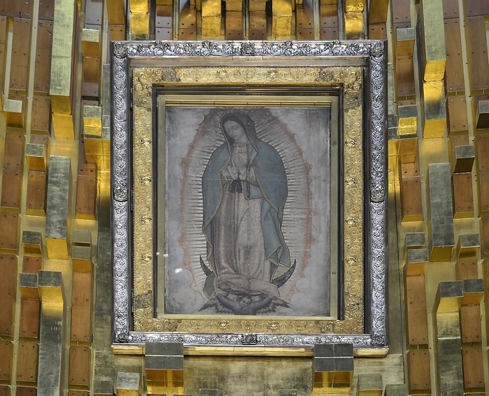 Our Lady of Guadalupe, Mexico Original, Image of the Virgin of Guadalupe, New Basilica of Maria de Guadalupe, Mexico City, Mexico, Central America