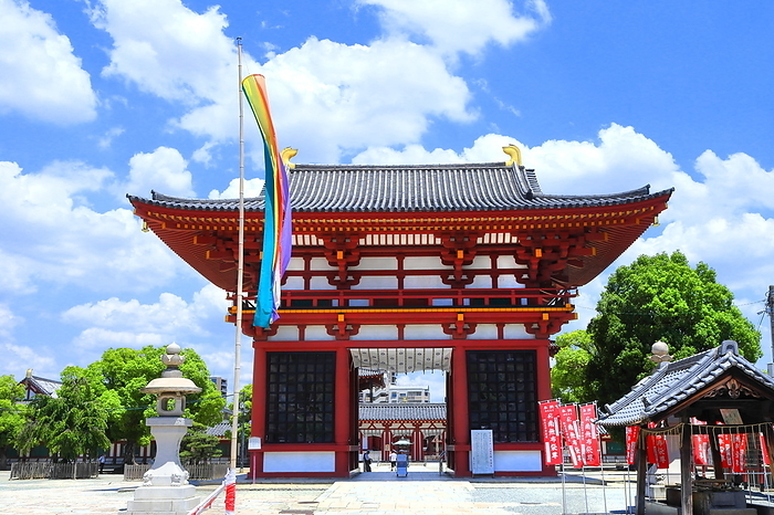 Shitennoji Temple in Summer Osaka City, Osaka
