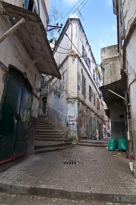 Algeria Algiers Casbah Small alleys in the Kasbah, Unesco World Heritage site, historic district of Algiers, Algeria, Africa