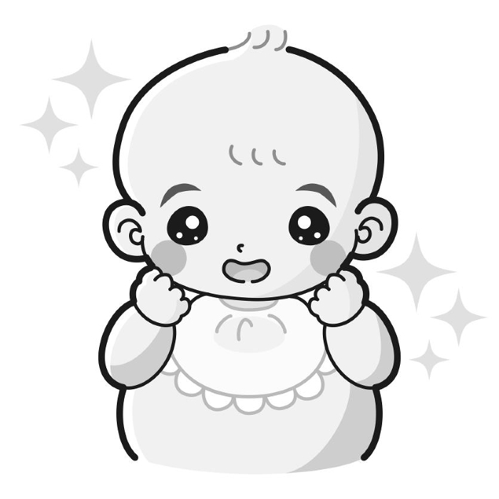 Clip art of smiling baby