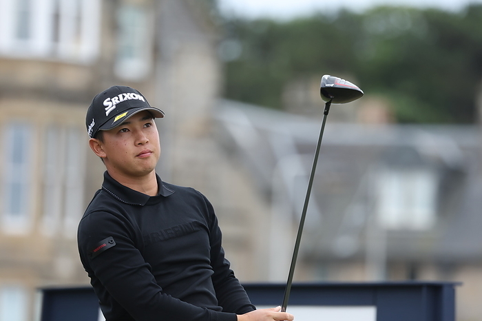 The 150th British Open Championship Japan s Yuto Katsuragawa on the 2nd hole during the first round of the 150th British Open Championship at St Andrews Old Course in Fife, Scotland on July 14, 2022.  Photo by Koji Aoki AFLO SPORT 