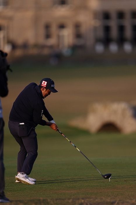 The 150th British Open Championship Japan s Takumi Kanaya tees off on the 18th hole during the second round of the 150th British Open Championship at St Andrews Old Course in Fife, Scotland on July 15, 2022.  Photo by Koji Aoki AFLO SPORT 