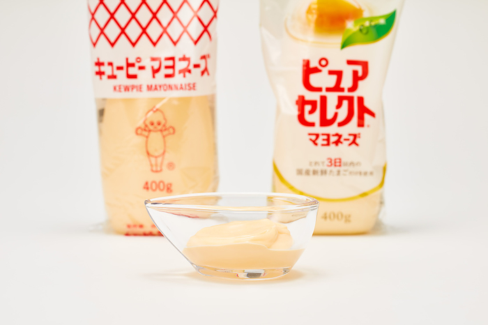 Condiments KEWPIE Mayonnaise is mayonnaise of Kewpie Corporation, and Pure Select Mayonnaise is mayonnaise of Ajinomoto Co., Inc. in Tokyo, Japan on July 13, 2022.  Photo by Hideki Yoshihara AFLO 