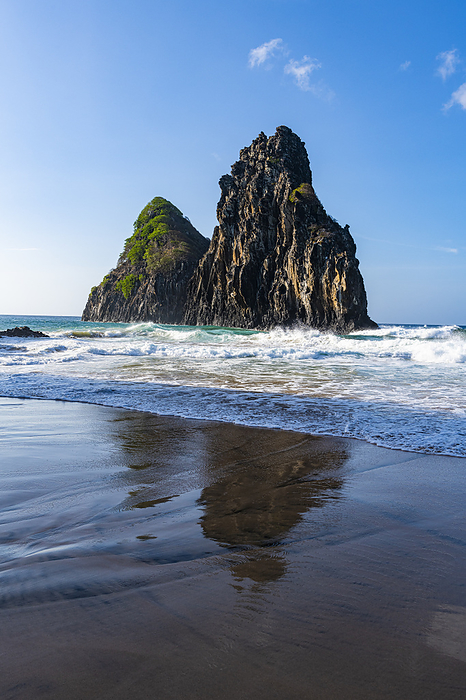 Two brothers rocks on Cacimba do Padre beach, Unesco site, Fernando de Noronha, Brazil Two Brothers rocks on Cacimba do Padre beach, Fernando de Noronha, UNESCO World Heritage Site, Brazil, South America, Photo by Michael Runkel