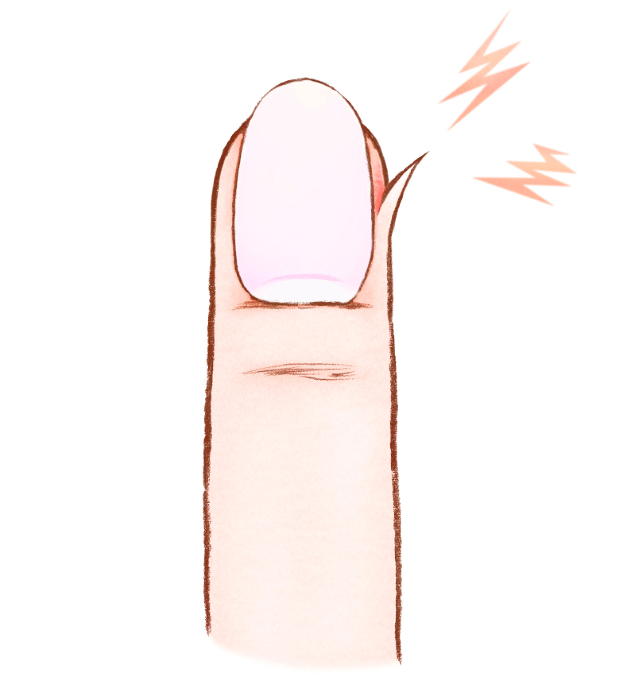 Clip art of finger and nail with wiggle
