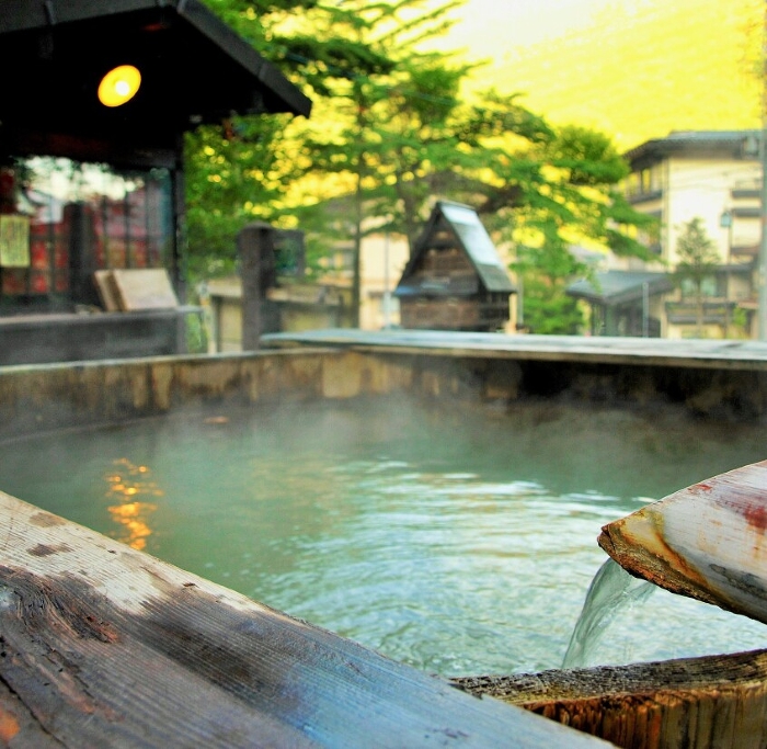 Footbath at Hirayu Onsen in Gifu Prefecture