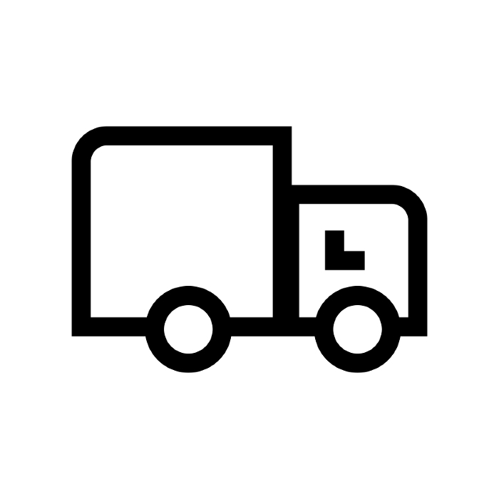 Simple truck icon. Delivery of cargo. Vector.