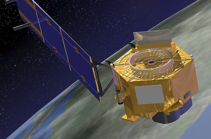 Earth Observing 1 spacecraft, illustration Earth Observing 1  EO 1  spacecraft, illustration. This mission was part of the New Millennium Program  NMP  and launched on the 21st of November 2000. EO 1 was developed and validated a number of instrument and spacecraft bus breakthrough technologies., by NASA SCIENCE PHOTO LIBRARY