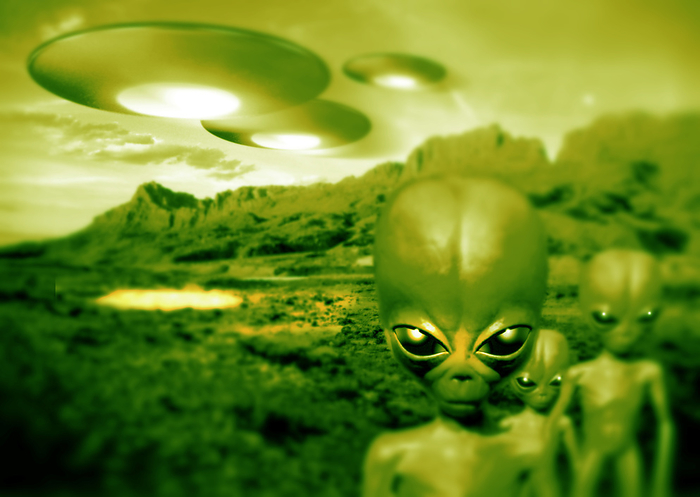 Alien invasion, conceptual image Alien invasion, conceptual image., by DETLEV VAN RAVENSWAAY SCIENCE PHOTO LIBRARY