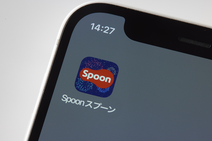 smartphone app The Spoon app is seen on a smartphone in Tokyo, Japan, August 3, 2022.  Photo by Hideki Yoshihara AFLO  