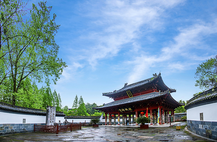 Yingtan city, jiangxi province, the dragon big qing dynasty palace dismount on pavilion,china,Jiangxi