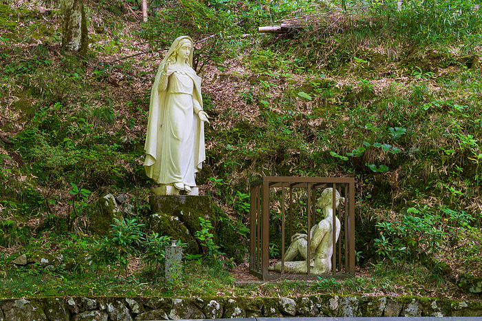 The Virgin Mary and Martyrs Statue at the Cathedral of Our Lady of Otome-Toge, Tsuwano, Shimane, Japan