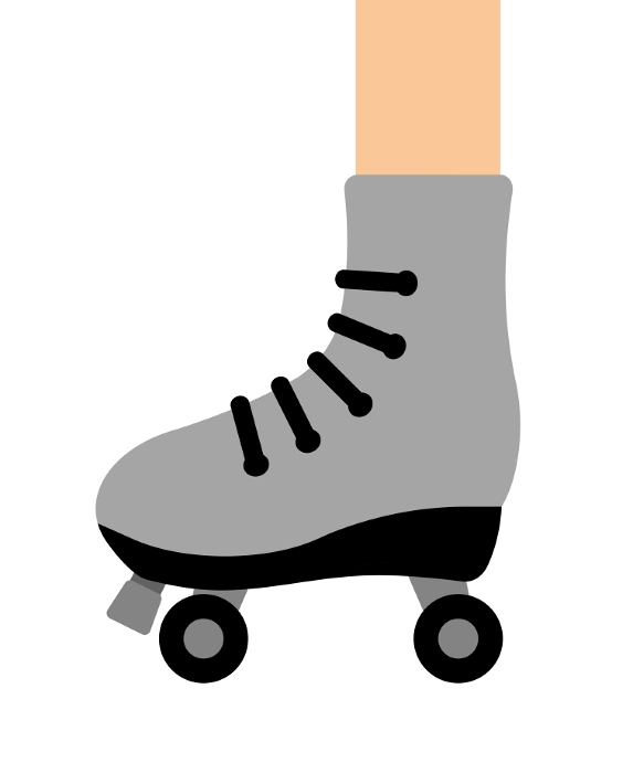 Feet on roller skates
