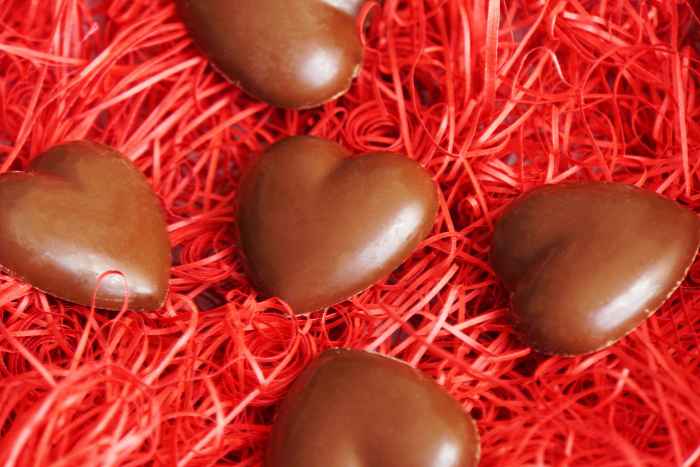 Heart-shaped Valentine's Day Chocolates