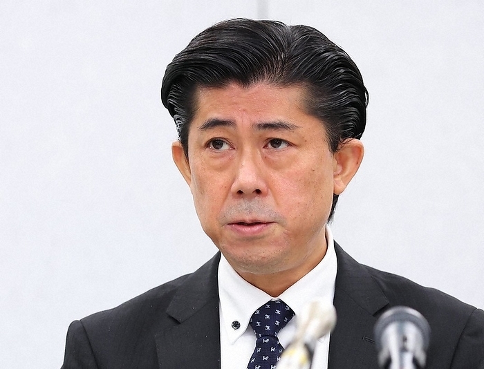 Former Prime Minister Abe dies from gunshot wounds  Nara Prefectural Police Chief announces resignation Tomoaki Onizuka, Nara Prefectural Police Commissioner, holds a press conference after announcing his intention to resign on the afternoon of August 25, 2022 in Nara City. 4:34 p.m., photo by Maiko Umeda