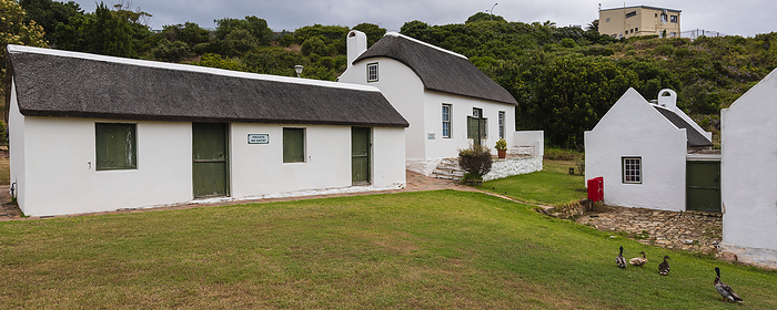 Typical houses at Bartolomeu Dias Museum, maritime and natural history of Mossel Bay in the Eden District; Mossel Bay, Western Cape Province, South Africa, Photo by Alberto Biscaro / Design Pics