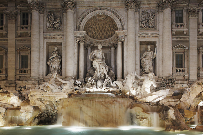 The spectacular Trevi Fountain, in Piazza di Trevi, Rome, Italy.; Rome, Italy., Photo by Nigel Hicks / Design Pics