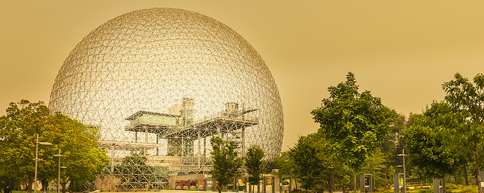 Biosphere in Montreal, a museum dedicated to the environment; Montreal, Quebec, Canada, Photo by Alberto Biscaro / Design Pics
