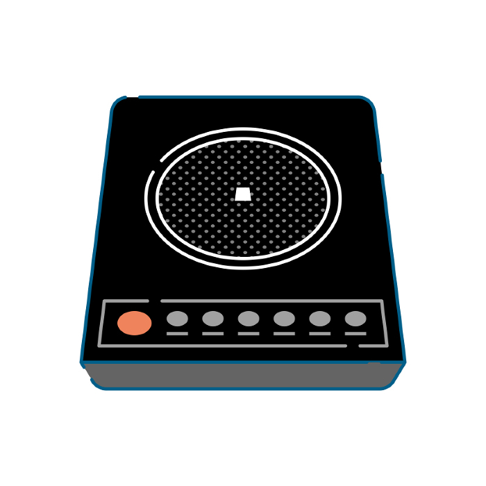 Clip art of simple tabletop induction stove
