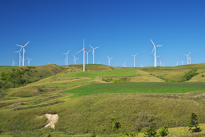 Wind power generation in Soya Hills, Hokkaido
