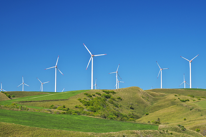 Wind power generation in Soya Hills, Hokkaido