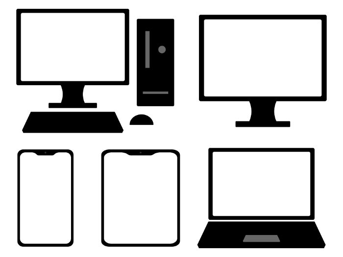 Gadget icon set Frame only