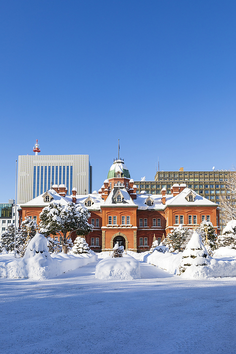 Former Hokkaido Government Office Building in winter Sapporo, Hokkaido