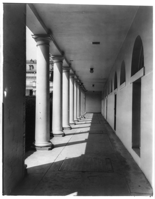 White House portico, 1921. Creator: Frances Benjamin Johnston. White House portico, 1921.