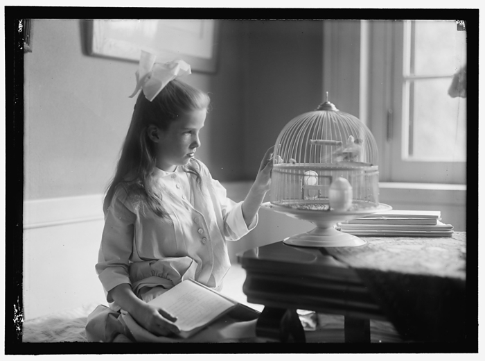 Child with birdcage, between 1910 and 1917. Creator: Harris  amp  Ewing. Child with birdcage, between 1910 and 1917.