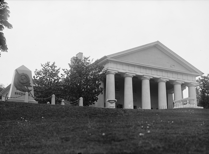 Arlington Mansion   view of Grounds And Portico, 1912. Creator: Harris  amp  Ewing. Arlington Mansion   view of Grounds And Portico, 1912. Arlington House, the Robert E. Lee Memorial, in Arlington, Virginia. Greek Revival style mansion, once the home of Confederate Army General Robert E. Lee.