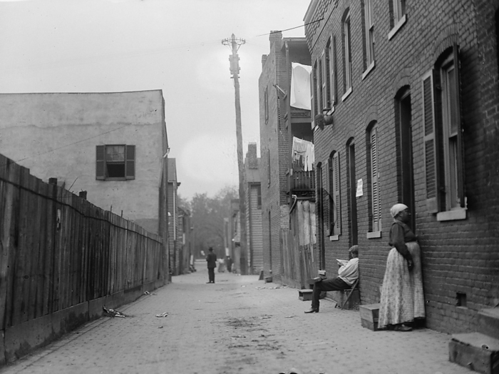 Alley Clearance. Slum Views, 1914. Creator: Harris  amp  Ewing. Alley Clearance. Slum Views, 1914. Poor neighbourhood, USA.