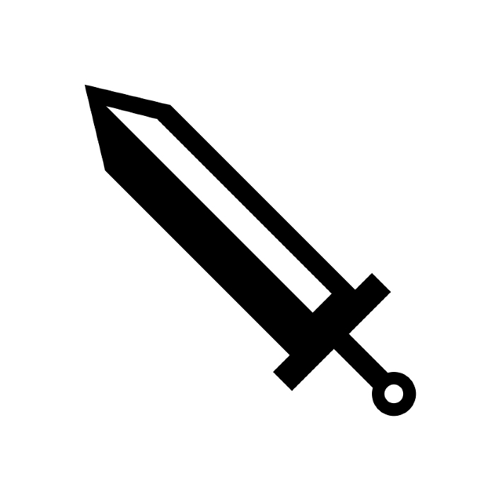 Sword icon. Blade. Weapons. Game items. Vectors.