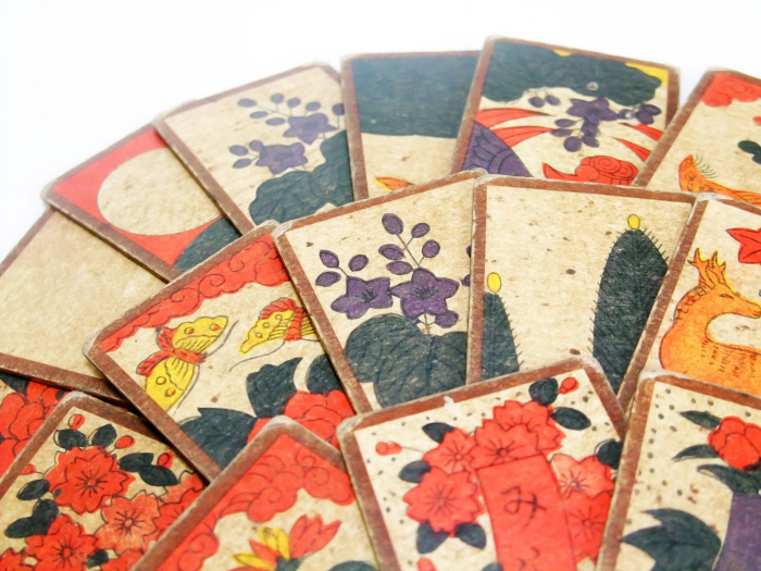 floral playing cards