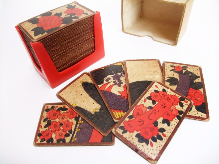 floral playing cards