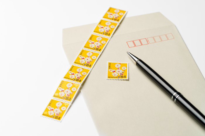 Envelopes and stamps