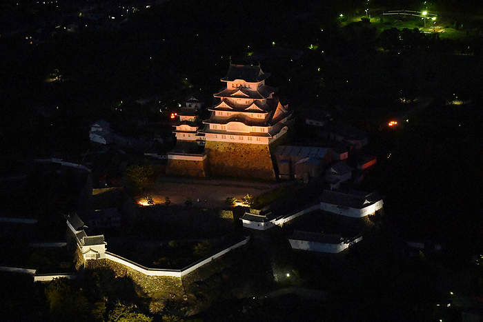 World Alzheimer s Day Himeji Castle lit up in orange for World Alzheimer s Day in Himeji City, Hyogo Prefecture, September 2, 2022. Photo taken by Takao Kitamura from the head office helicopter at 6:28 p.m. on September 1, 2022.