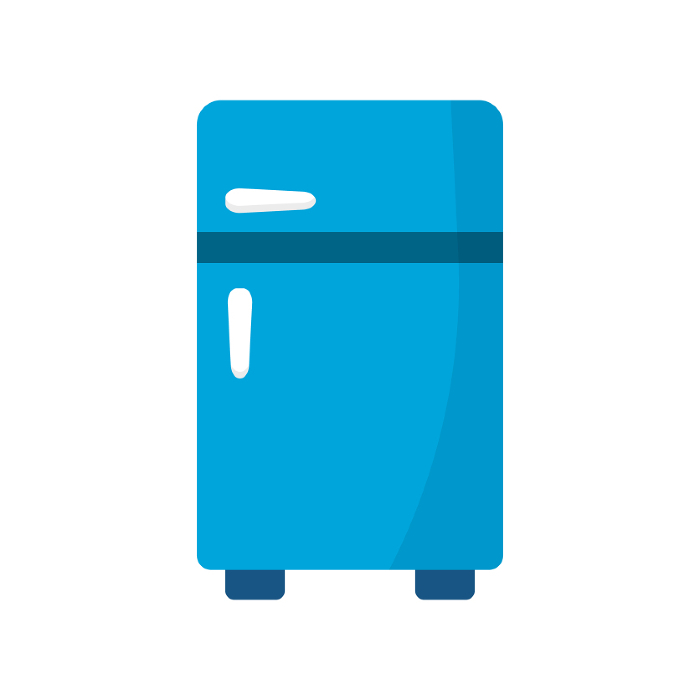 Modern refrigerator icon. Refrigerated storage. Vector.