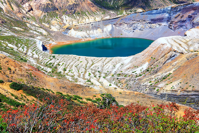 Zao Mikama in Autumn Miyagi Prefecture Ogama is a crater lake near the border of Zao and Kawasaki towns. Taken from the Mt.
