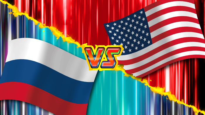 Flag USA vs Russia Image Background D