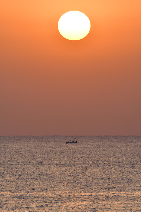 Spring Sea, Morning Sun Rising from Cape Anjo, Ise-Shima
