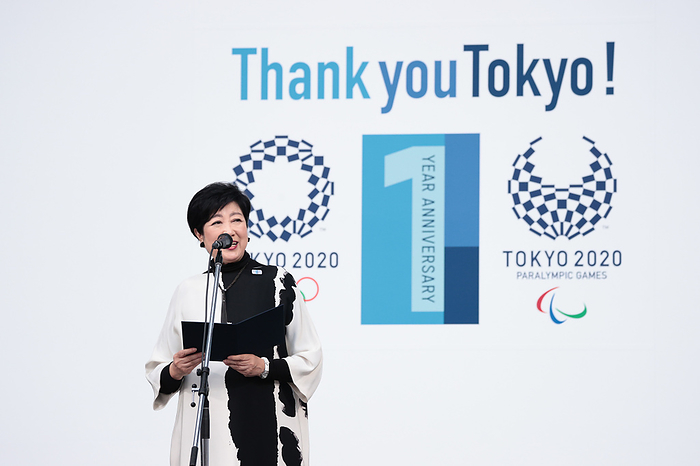 Tokyo 2020 1st Anniversary Event  Thank you Tokyo  Festival and Ceremony Yuriko Koike, Governor of Tokyo OCTOBER 16, 2022 :  Thank You Tokyo  Festival and Ceremony , a commemorative ceremony for the end of the one year anniversary of the Olympic and Festival and Ceremony , a commemorative ceremony for the end of the one year anniversary of the Olympic and Paralympic Games Tokyo 2020 holds at National Stadium in Tokyo, Japan. 