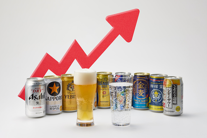 The products of beer and alcoholic beverage The products of beer and alcoholic beverage are seen in Tokyo, Japan on October 13, 2022. At a time when these price are rising.  Photo by Hideki Yoshihara AFLO 