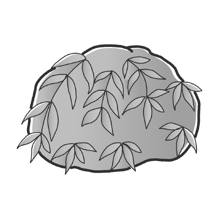 (monochrome)water feather ball clip art(waterweed)